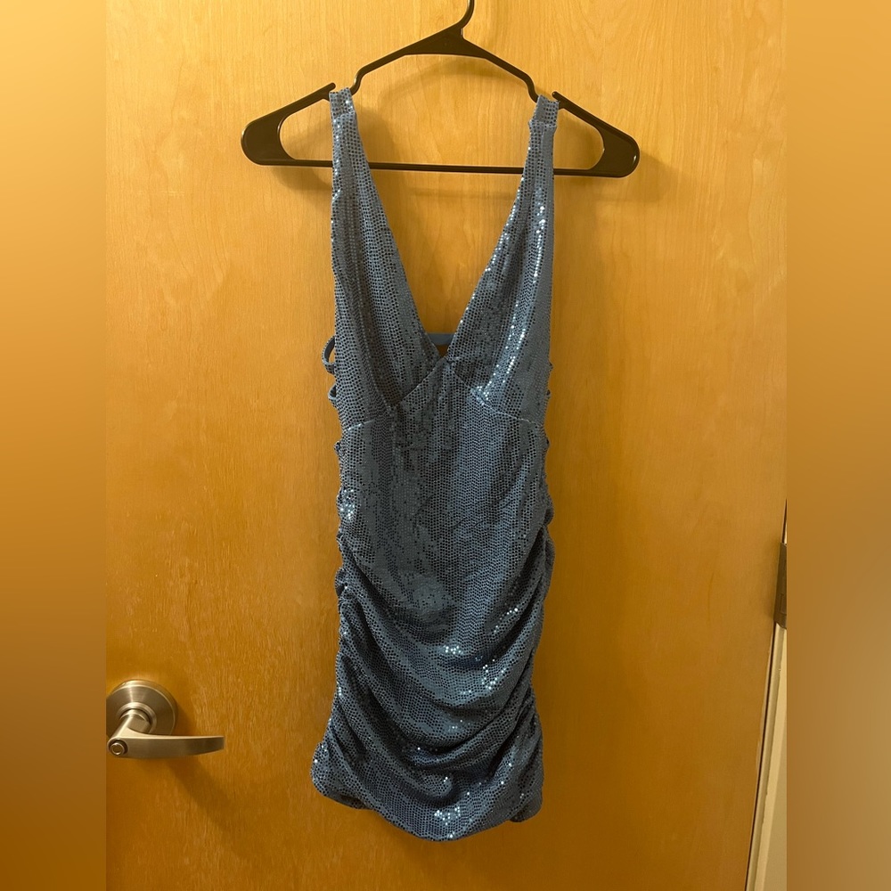 NWT Urban Outfitters Sequin Ruched Dress